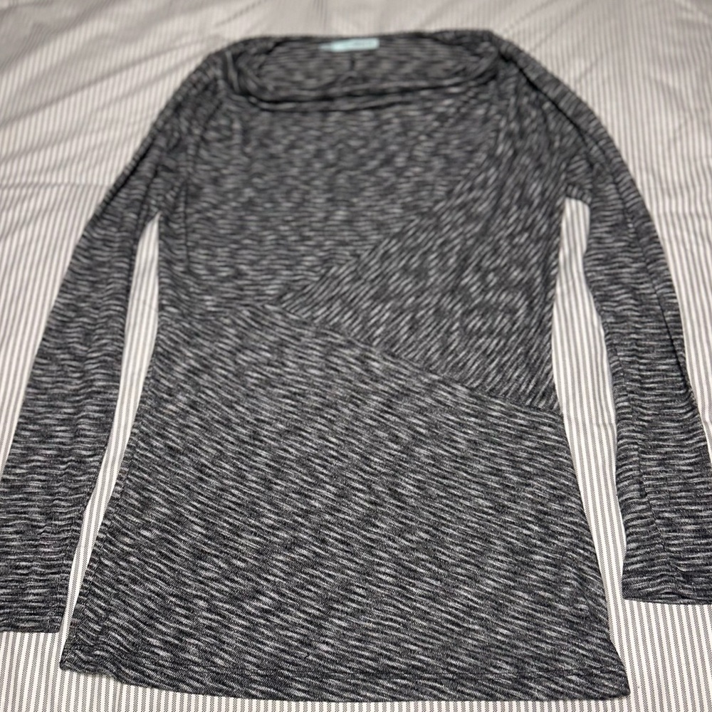 Maurices Black and Gray Women's Long Sleeve Blouse